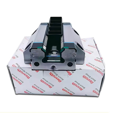 Single Slider Block R18536312X, Compact Slide Unit on packaging, sealed ball bearing replacement, precision guide compatible