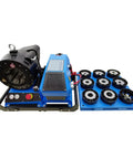 Beat The Clock With This Heavy Duty Portable Hydraulic Hose Crimper Tackling 0.39 To 2.4 Inch Rubber Lines Using Eight Swappable Dies And Pure 12V Shop Power, showing the crimper and swappable dies.