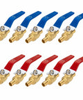 10 Pack PEX Shut Off Valve 1/2 Inch Ball Valve For PEX Pipe Crimp F1807 Fittings Fits PEX A B C Pipes, Easy DIY Install