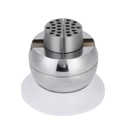 Mini Ball Vise Tool With 360 Degree Rotatable Base For Precision Detail Work, shown from side with adjustable brake resistance.