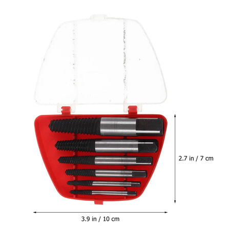 Grab This Awesome 6 Piece Screw Extractor Set And Remove Any Broken Bolt Like A Pro For Home Repairs And Automotive Jobs With Heavy Duty Steel Bits, 6pc case, 3.9 x 2.7 in