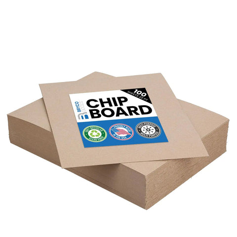 100 sheets of 8.5 X 11 Inch Chipboard Sheets, 22-Point Kraft Board for crafts and DIY projects, durable cardboard alternative