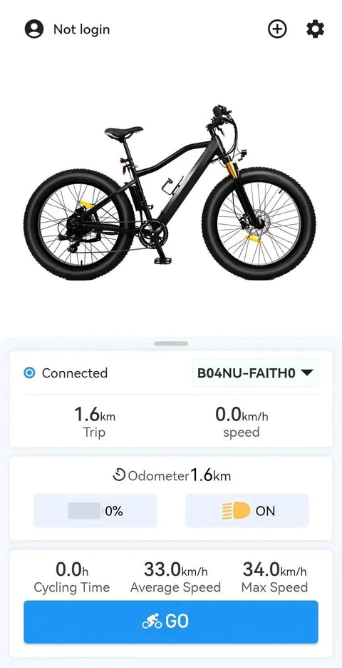 Beefy 48V 500W Rear Hub Ebike Conversion Kit With Smart Controller interface, displaying bike speed details.
