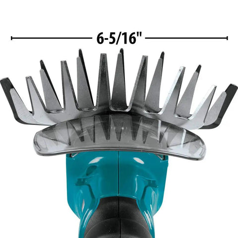 18V LXT Cordless Grass Shear With Hedge Trimmer Blade, Go-To Yard Tool, close-up of steel blades, 6-5/16 inch width