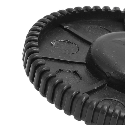 Close-up of non slip rubber feet floor protector with ridged edge, heavy duty durable table leg cap with secure screw install.