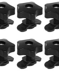 Heavy Duty L Track Threaded Stud Fittings With Knobs, 1.18 Inch Bolt Height, 6 Pack, Black Coated Steel cargo hardware set.
