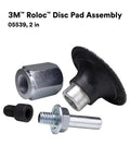 Durable 2 Inch Quick Change Disc Pad Assembly for Roloc Abrasives with hard rubber, fits 1/4-20 and 7/16-20 shafts, drill ready
