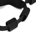Close-up of the adjustable LED headlamp strap with three sided angled mount for camping climbing diving cavern night riding work