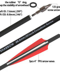 Carbon Crossbow Bolts Set 16 17 18 20 22 Inch With Screw In Broadheads For Hunting And Target Practice Low Hand Shock Consistent Flight Durable Arrows Red 20 Inch 12 Pack sample with arrow components displayed