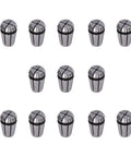Big Time 13 Piece ER11 Spring Collet Set 1mm To 7mm for Milling Lathe Chuck Kit displayed in a grid formation.