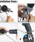 Installation steps for Turn Your Drill Into a Metal Sheet Cutter Nibbler for Precise Cuts, Fast Drill Attachment for thin sheets