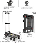 Heavy Duty Folding Flatbed Cart With Slick Retractable Chassis Smooth Rolling Portable Platform Truck dimensions and features