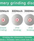 Emery grinding discs for Workhorse Wet Bench Sander And Electric Knife Sharpener, 150mm diameter, for various polishing needs.