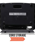 WiFi Infrared Wall Mounted Heater With Remote Touchscreen Digital Thermostat Tip Over Safety Shut Off cord storage view