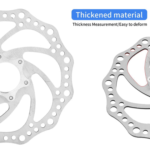 160mm Stainless Steel Mountain Bike Disc Brake Rotor Direct Fit Replacement, 6-Bolt Pattern for Threaded Hubs close-up view