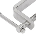 Beefy 2 Pack C Clamp Set Heavy Duty Wide Jaw 304 Stainless Steel For Woodworking Metalworking And DIY Repairs close-up screw clamp