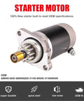 Starter Motor For Yamaha Outboard Marine Engines 25HP To 50HP - Direct OEM Replacement, product on white background