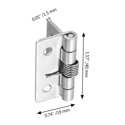 Luomorgo cabinet hinge, stainless steel spring-loaded self-closing, 1.5-inch length.
