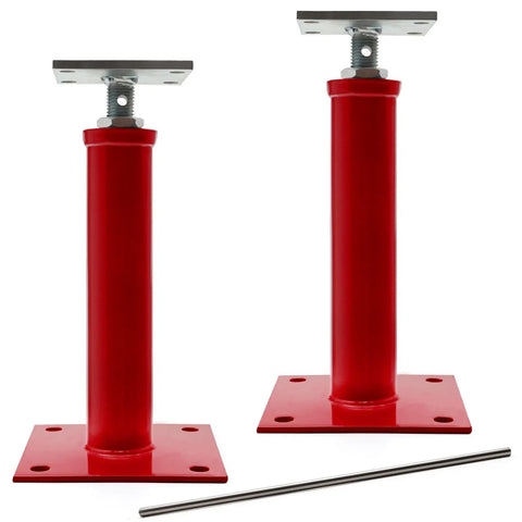 Heavy Duty Adjustable House Jacks For Leveling Crawlspace And Joist Beams 11 To 16 Inch Range With 6,860 To 9,920 Lbs Capacity Each Floor Jack
