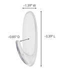 Clear Large Hook Set Of Four For Damage Free Hanging Includes Eight Large Strips Each Hook Holds Up To Four Pounds No Tools Required