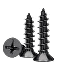 Premium Heavy Duty Black Carbon Steel Phillips Wood Screws Self Tapping Countersunk Fasteners Pro Grade Hardware Kit M3 X 6 Millimeter