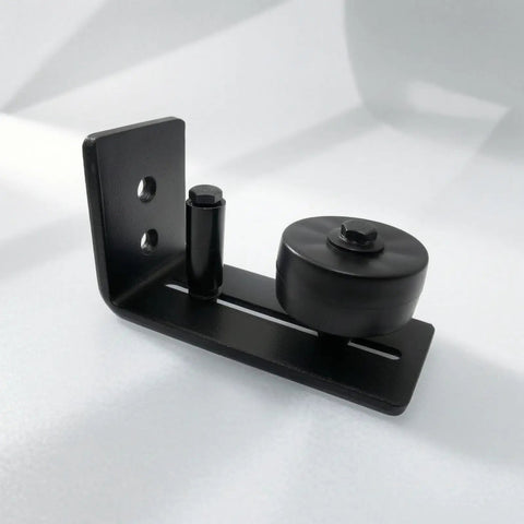 Heavy Duty Sliding Barn Door Floor Guide For Closets And Room Dividers Rock Solid Steel Runner Matte Black Finish