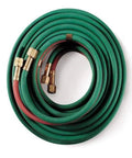 Oxy Acetylene Double Welding Hose Grade R One Quarter Inch By Fifty Feet Red Neoprene Covered Heavy Duty Flexible And Kink Resistant With B And B Fittings Included