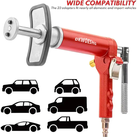 Image of Pneumatic Brake Caliper Compression Tool Kit showing air-operated design with bi-directional wind mechanism