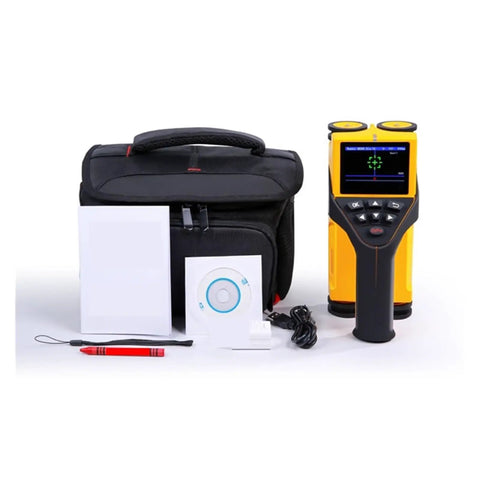 Hella Reliable Digital Wall Scanner And Rebar Detector Featuring Multi Purpose Pipe Cable Locator with carrying case and accessories.