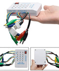 Portable Dope Brushless Motor Tester for Electric Cars Scooters E-Bikes with cables and English manual in hand view.