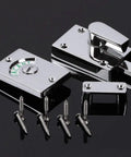 Door Lock Indicator For Public Restrooms Vacant Engaged Chrome Latch Deadbolt Privacy Lock For Toilet And Shower Cubicles Surface Mounted