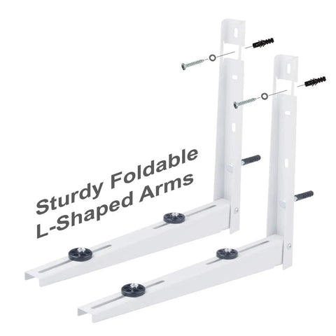 Heavy Duty Outdoor Wall Mount Bracket For Ductless Mini Split Condensers And Heat Pumps Universal Fit 9000-36000 BTU