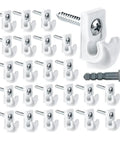 24 Piece Wall Clip Shelf Hooks Set For Wire Shelves And Cabinets Easy Install Loop Clips In Stainless Steel with screws and anchors
