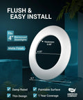 12 Pack Goof Rings For 4 Inch Recessed Lights White Matte Finish Outer Diameter 6.7 Inches Inner Diameter 4.25 Inches