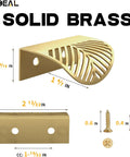 Solid Brass Edge Pulls For Cabinets And Dressers In Brushed Gold Finish Four Pack Knob And Pull Set With Smooth Polished Edges