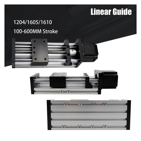 Hella Smooth Precision Linear Bearing Electric Linear Rail Ballscrew Slide Stage For CNC DIY Z Axis with 600mm stroke.