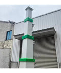 Heavy Duty Manual Telescopic Lift Pole With Smooth Glide Hand Crank Winch for studio use with green accents and locking features.