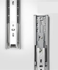 Heavy Duty Silent Drawer Slide Rails Stainless Steel Buffer Damping Cabinet Three Section Ball Bearing Track Two Pieces 500mm 20 Inch Soft Close Hardware for Cabinets and Drawers