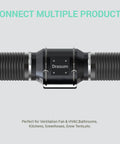 Workhorse Easy Install 4 Inch Dryer Vent Hose With Two Clamps, 6.56 Ft Heavy Duty Flexible Duct connected to ventilation setup
