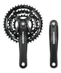 S600 Mountain Bike Crankset 3x8 Speed 175mm with 42 32 22T Chainrings, square taper, forged aluminum, black finish