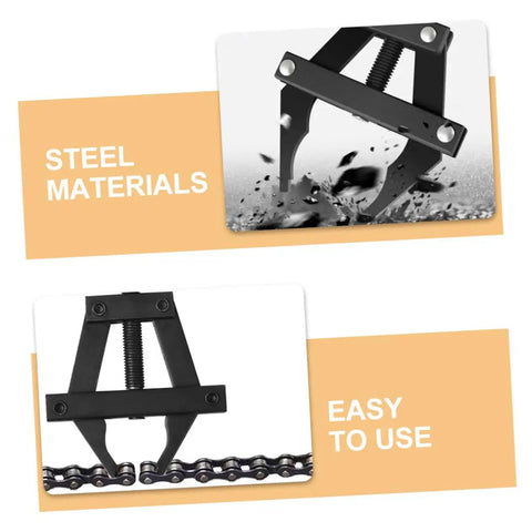 Beefy Motorcycle Chain Tensioner Tool Heavy Duty Steel Chain Adjuster showcasing steel materials and easy-to-use design.
