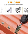 Impact Socket Adapter Set For Drill 1/4 3/8 1/2 Inch in use with drill on hex bolt, Pro Grade Nut Socket Driver Adapters