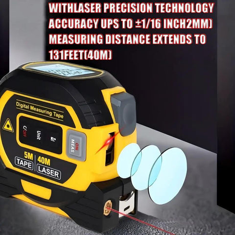 Sick 3 In 1 Laser Tape Measure With Digital Distance Reader And Pro Laser Crosshair. Fire Accuracy For Construction And Diy Projects. Packs 16 Foot Steel Tape Plus 197 Foot Laser Sight. An Absolute Game Changer For House Refits And Floor Layouts.