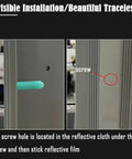 Installation details for Heavy Duty Reflective Garage Wall Guard Plus Slick Rubber Corner Protector installation process.