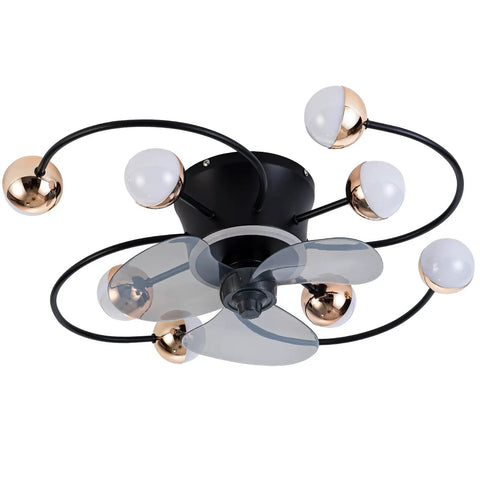 27 Inch Ceiling Fan With Light No Fuss Remote Control Dimmable LED And 3 Color Temperatures With 1 2 4 8 Hour Timers Quiet Reversible Motor
