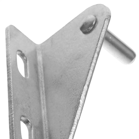 Close-up of durable metal hinge from 2 Pack Adjustable Refrigerator Door Hinges For Upright Freezers Durable Metal Replacement Hinges