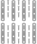 8 Pack 4 Inch Stainless Steel Flat Straight Mending Plates Heavy Duty Repair Brackets With 4 Countersunk Holes And Screws display