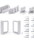All In One Retractable Baby Gate Hardware Replacement Parts Kit With Wall Mounting Brackets Latches Screws And Anchors Set