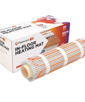 Electric Heated Floor Mat For Under Tile, Laminate, And Stone Floors With Self-Adhesive Radiant Heating Kit, 120 Volt, 30 Sq Ft