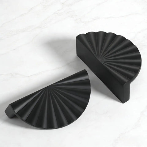 Matte Black Cabinet Pulls Two And A Half Inch Center To Center Half Moon Hardware for Cabinets Dressers and Closets showing design